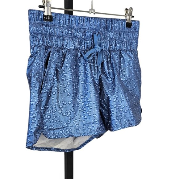 ZYIA Bomber Bubble High Rise Tie Waist Athletic Shorts Blue, Lined,  Size Small - Picture 7 of 8
